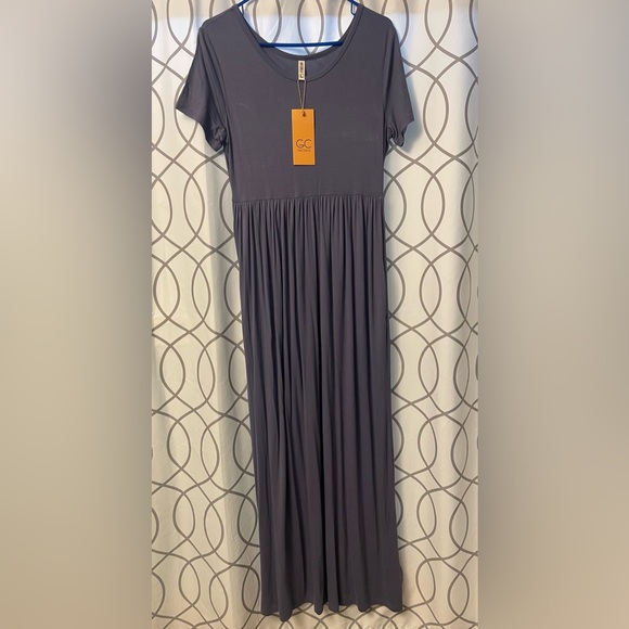 GRECERELLE Women's Long Maxi Dress with Pockets Size L - Picture 2 of 5